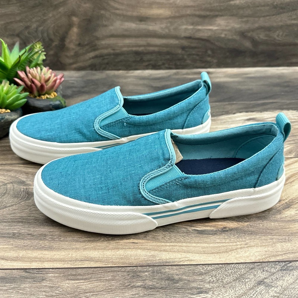 ❌SOLD OUT❌NIB Sperry Pier Wave 9M 40 Chambry Blue Slip-On Sneaker - Picture 3 of 11